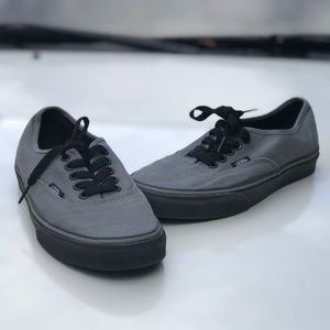 Gray and Black Authentic Vans